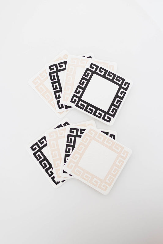 Greek Key Coasters (set of 8)