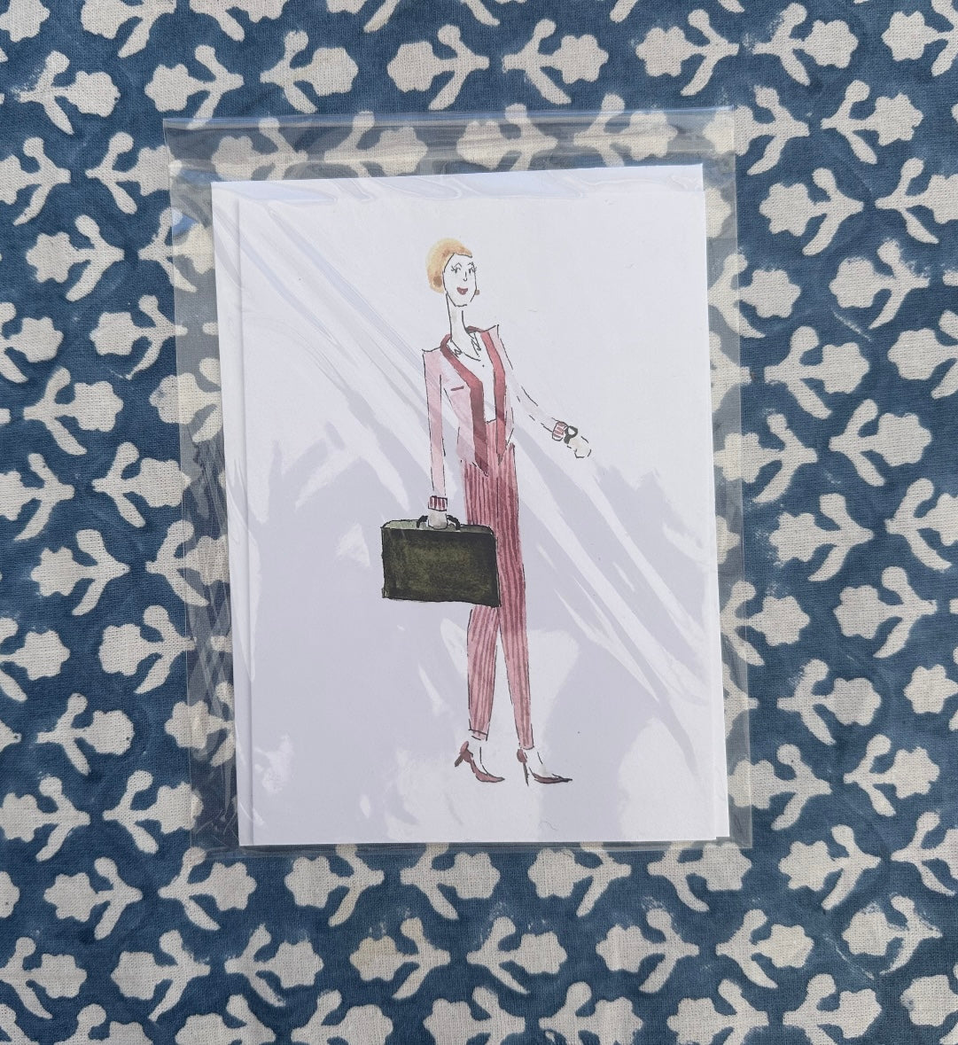 Pink Suit Lady Card