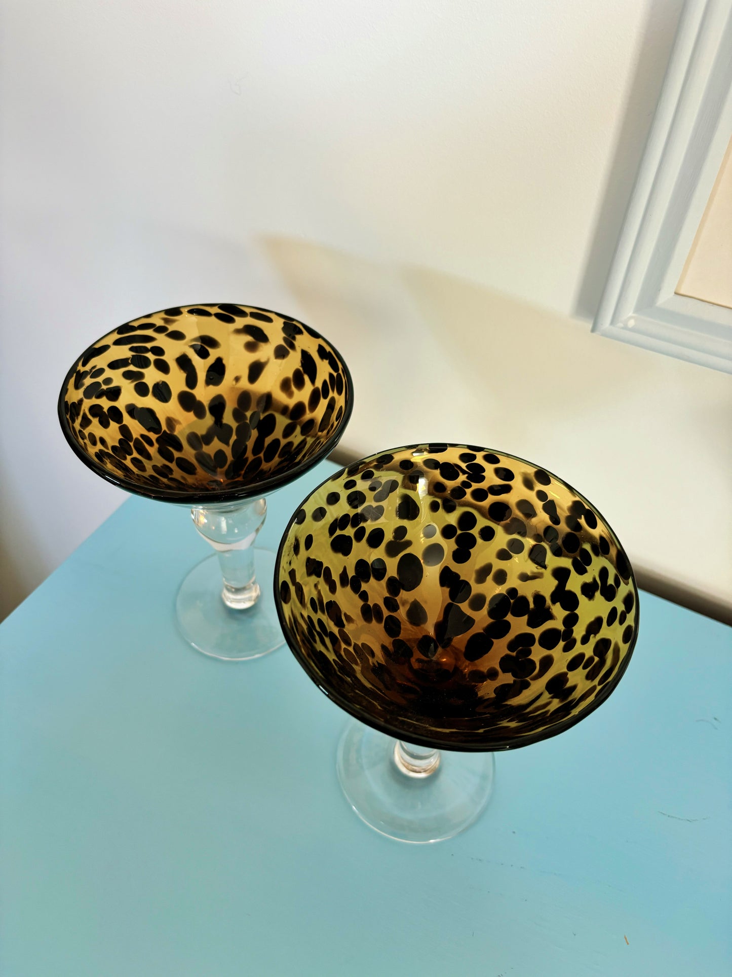 Leopard Print Martini Glasses (set of 2)